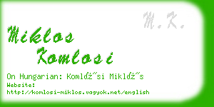 miklos komlosi business card